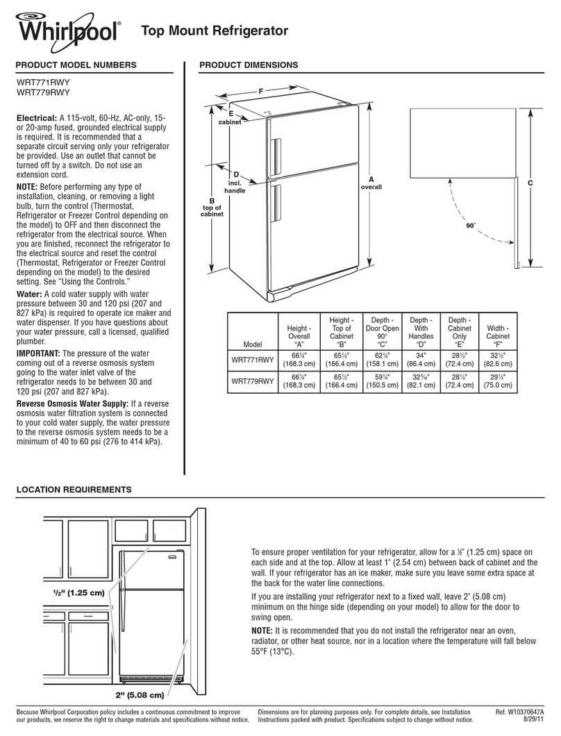 Whirlpool WRT771RWY Parts list manual