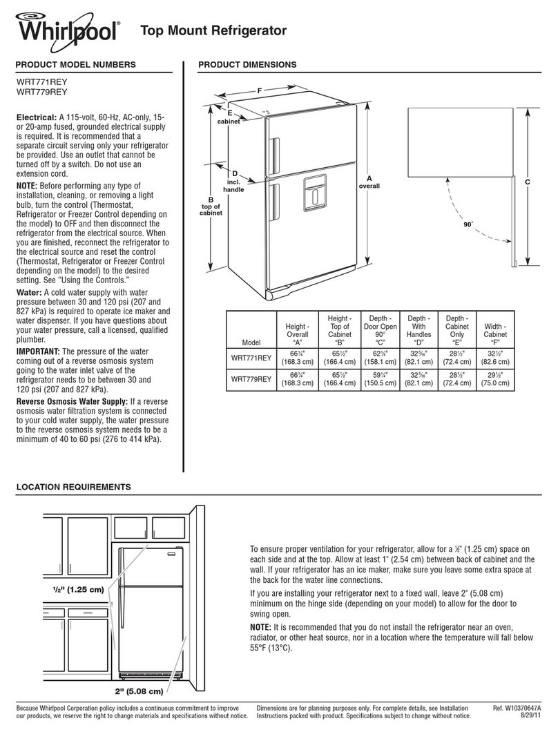 Whirlpool WRT771REY Parts list manual