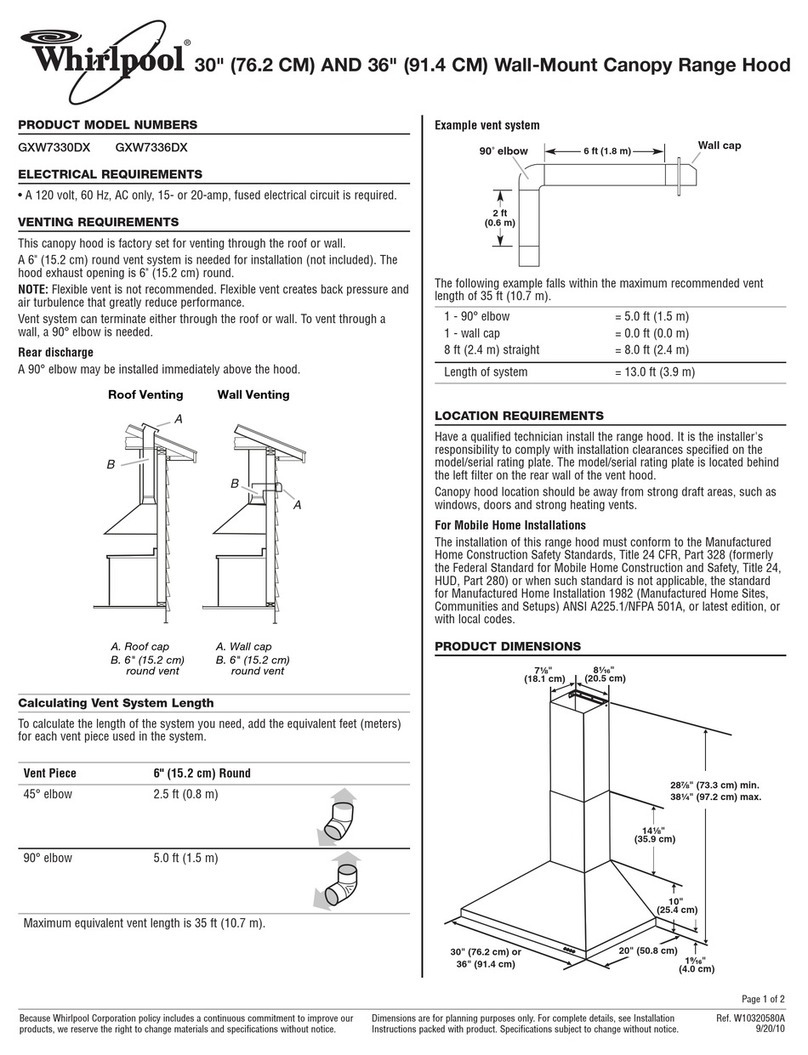 Whirlpool GXW7330DX Product dimensions