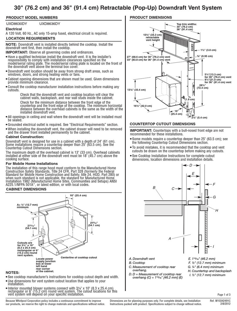 Whirlpool UXD8630DY Product dimensions