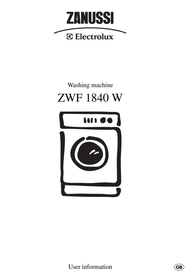 Zanussi ZWF 1840 W User information
