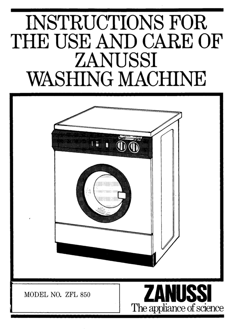Zanussi ZFL850 Instructions for the use and care