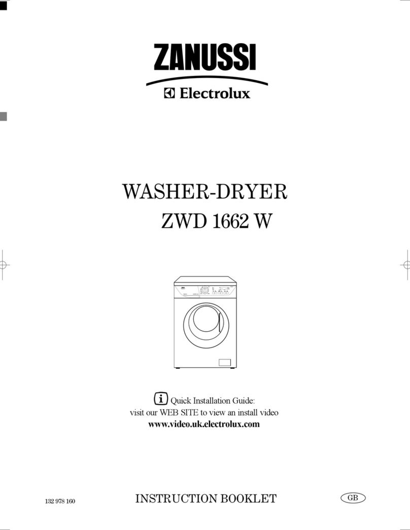 Zanussi ZWD 1662 W User manual Zanussi ZWD 1662 W User manual