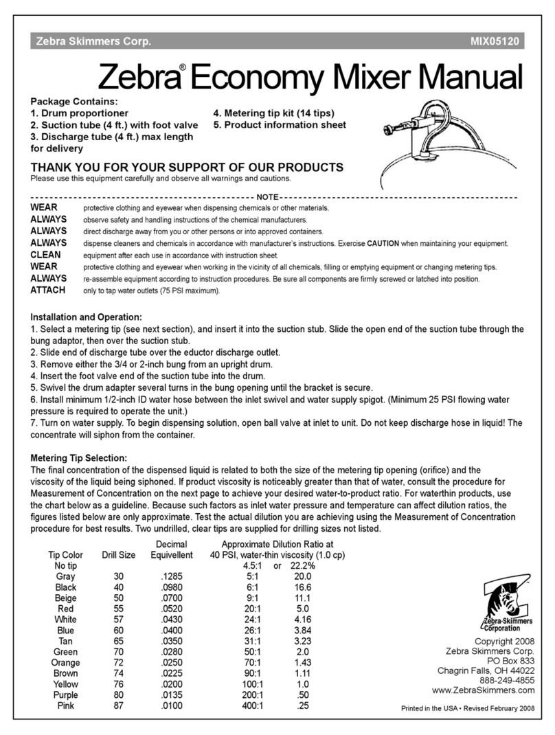 Zebra MIX05120 Installating and operation manual