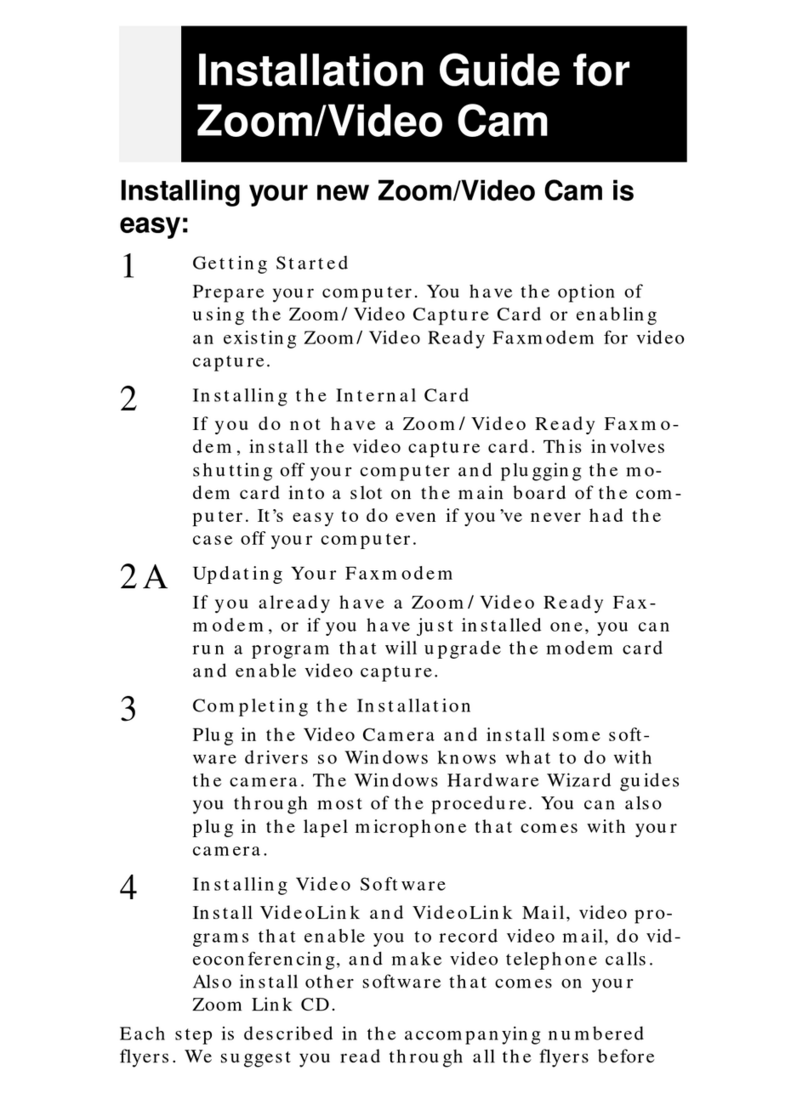 Zoom Digital Camcorder installation guide