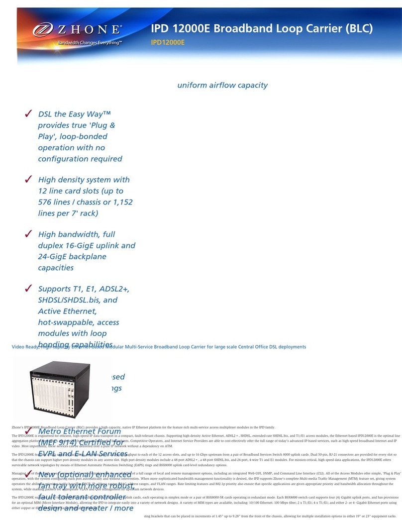 Zhone IPD 12000E User manual