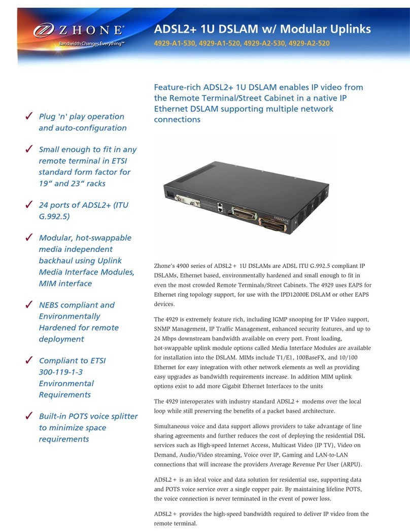 Zhone 4929 4929-A1-520 User manual