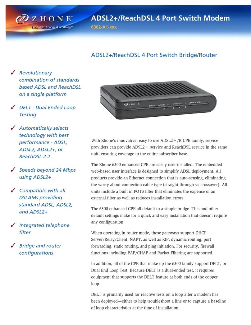 Zhone 6382-A1-xxx Technical specifications