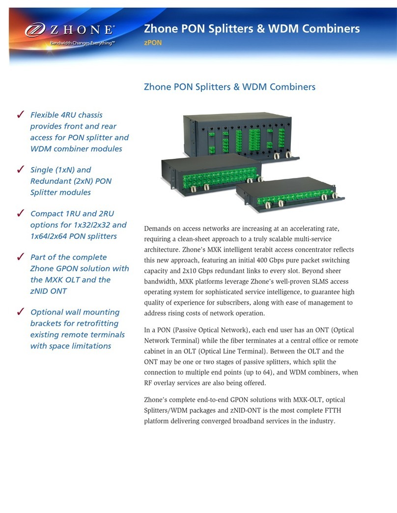 Zhone zPON User manual