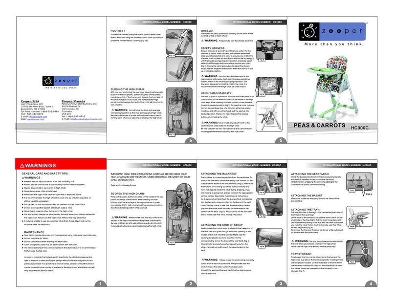Zooper Peas & Carrots HC900C owner's manual