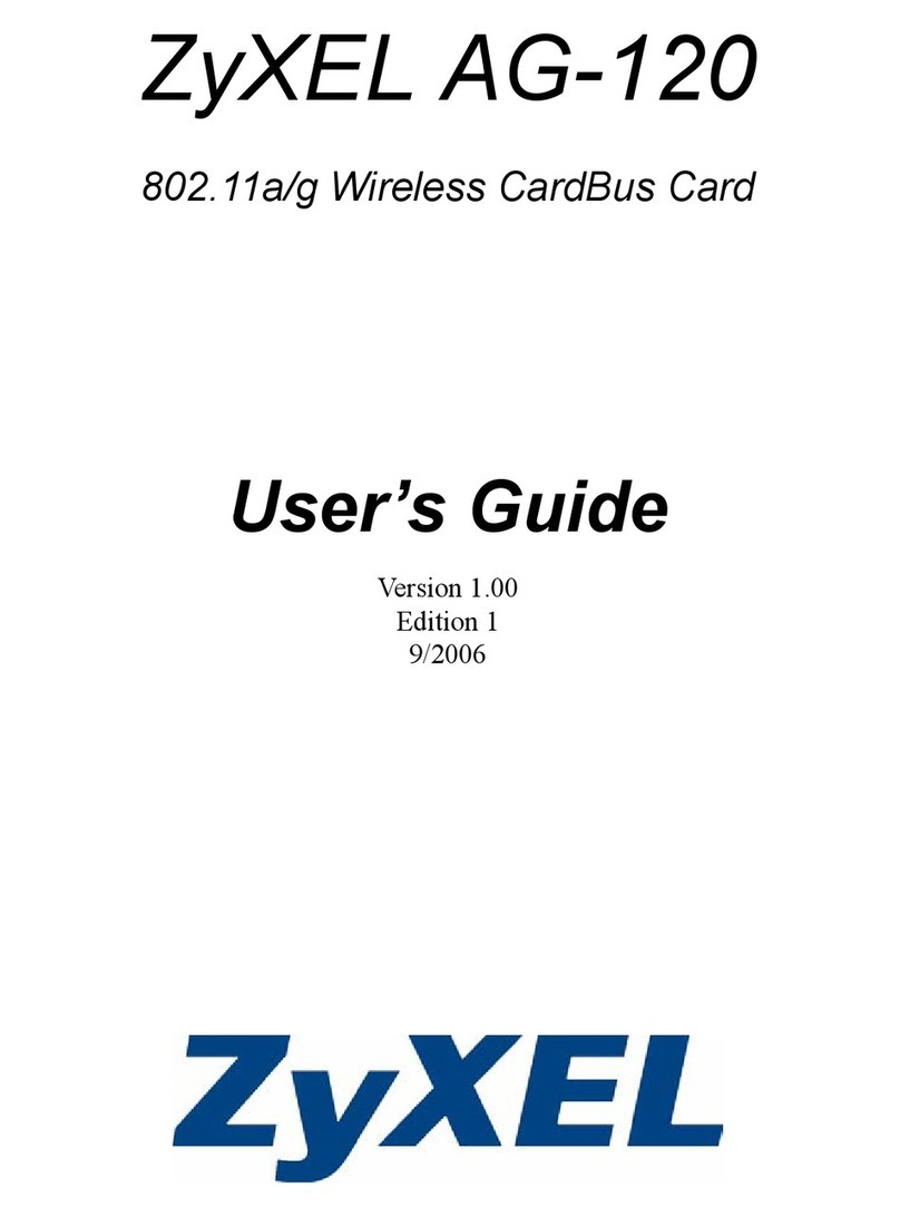 ZyXEL Communications 802.11a/g Wireless CardBus Card ZyXEL AG-120 user guide