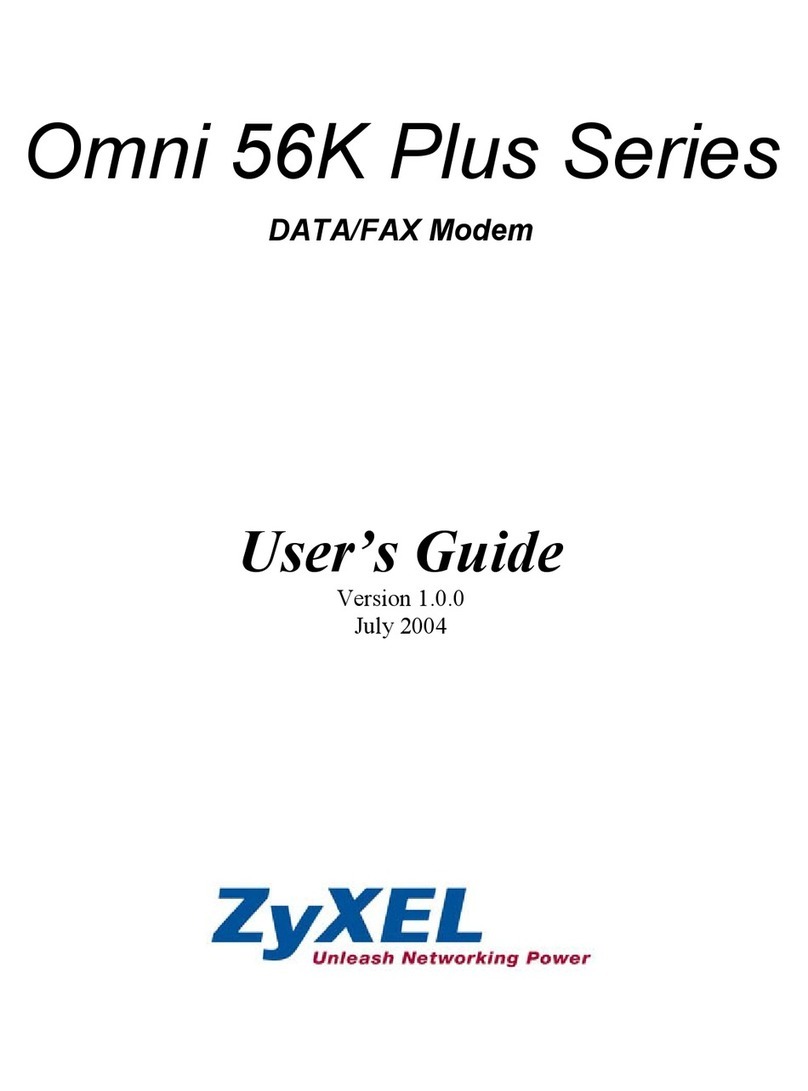 ZyXEL Communications 56K Plus Series User manual