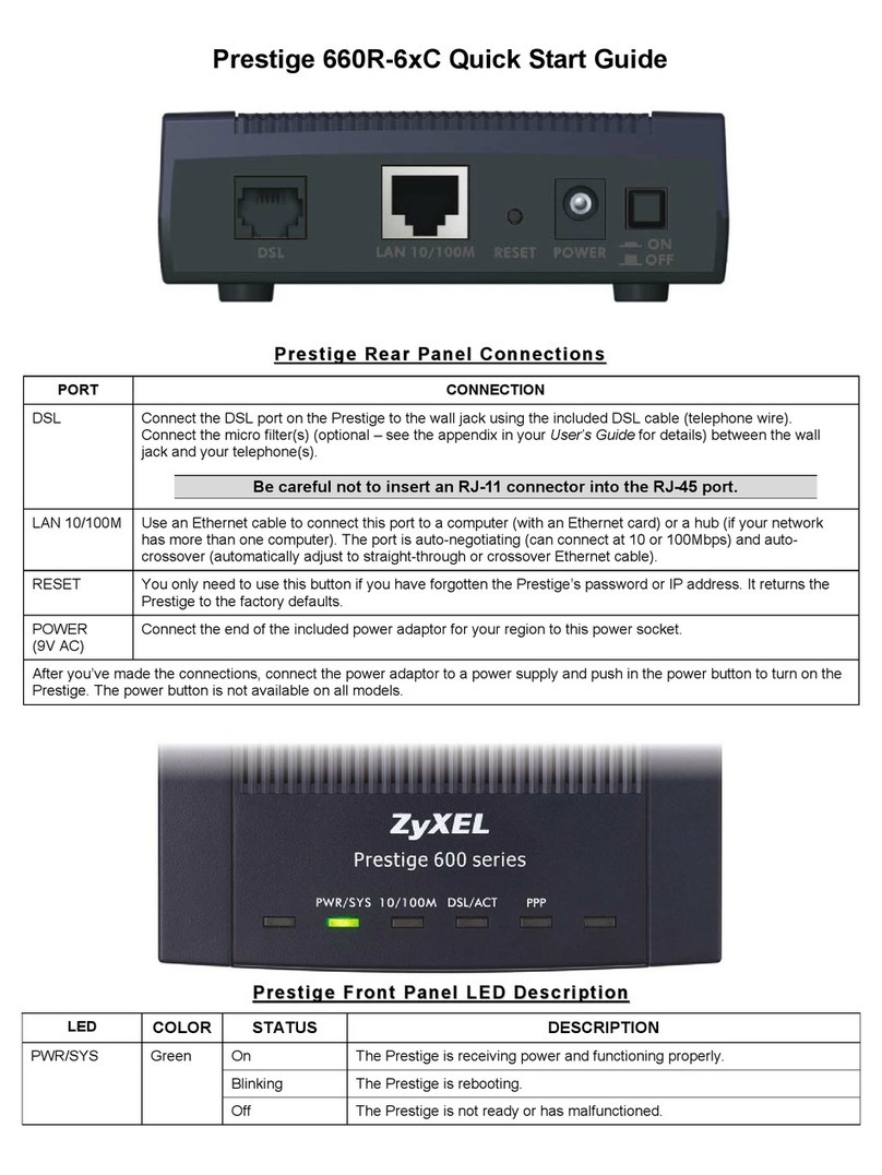ZyXEL Communications PRESTIGE 660R-6XC User manual