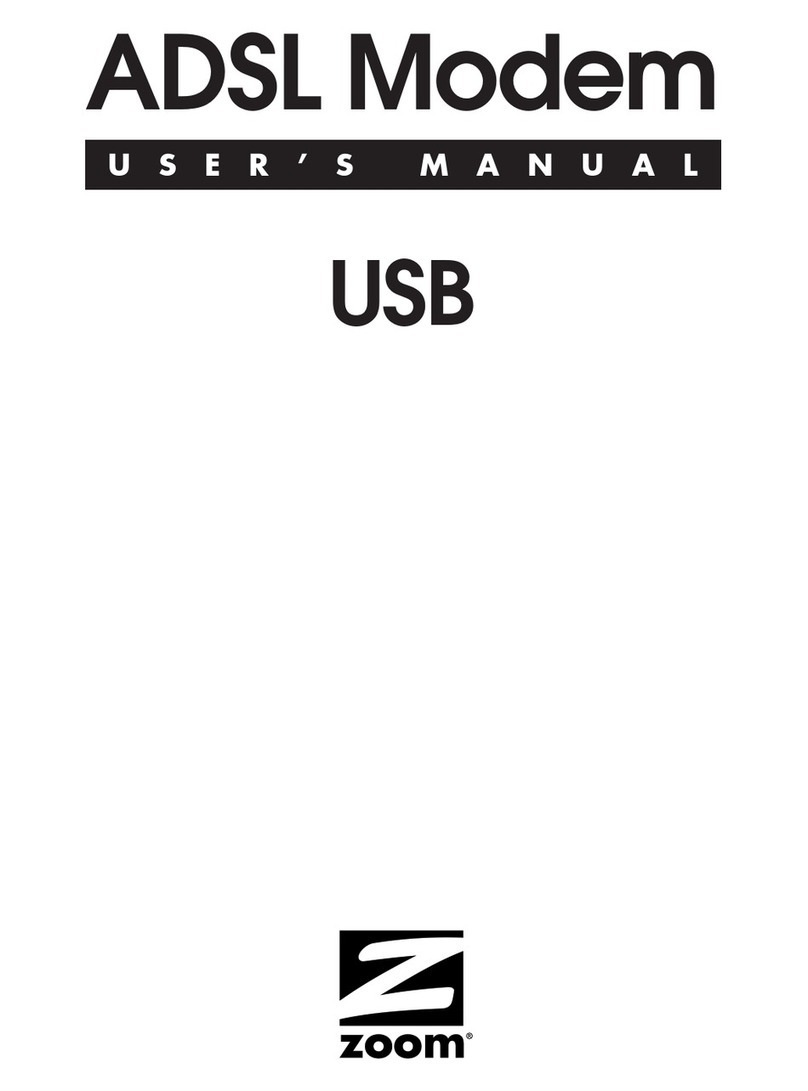 Zoom ADSL Modem user manual