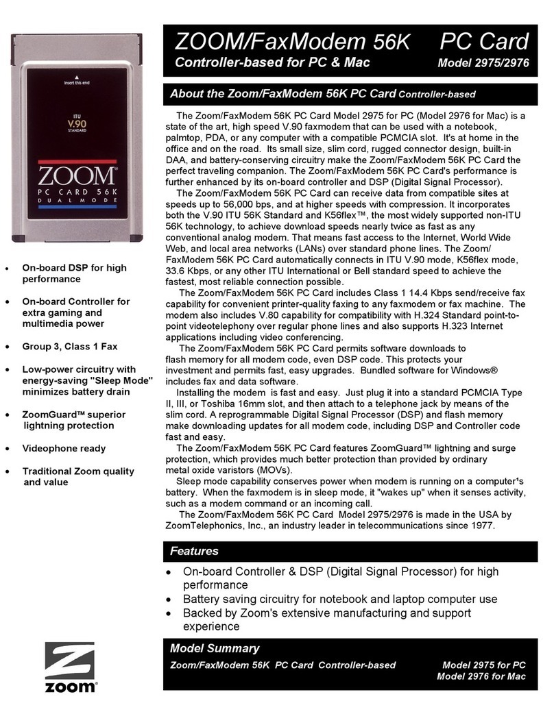 Zoom 2975 User manual