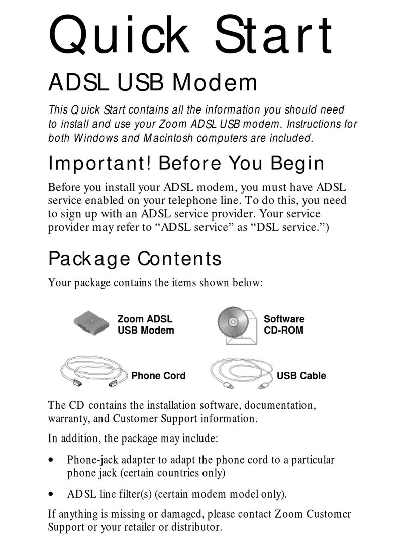 Zoom Zoom  ADSL USB Modem Quick Start guide None quick start