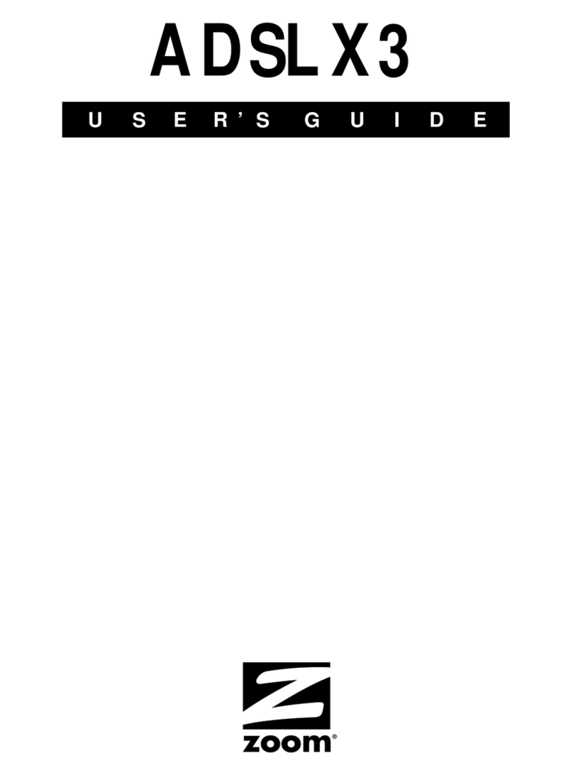 Zoom ADSL X3 User manual Zoom ADSL X3 User manual