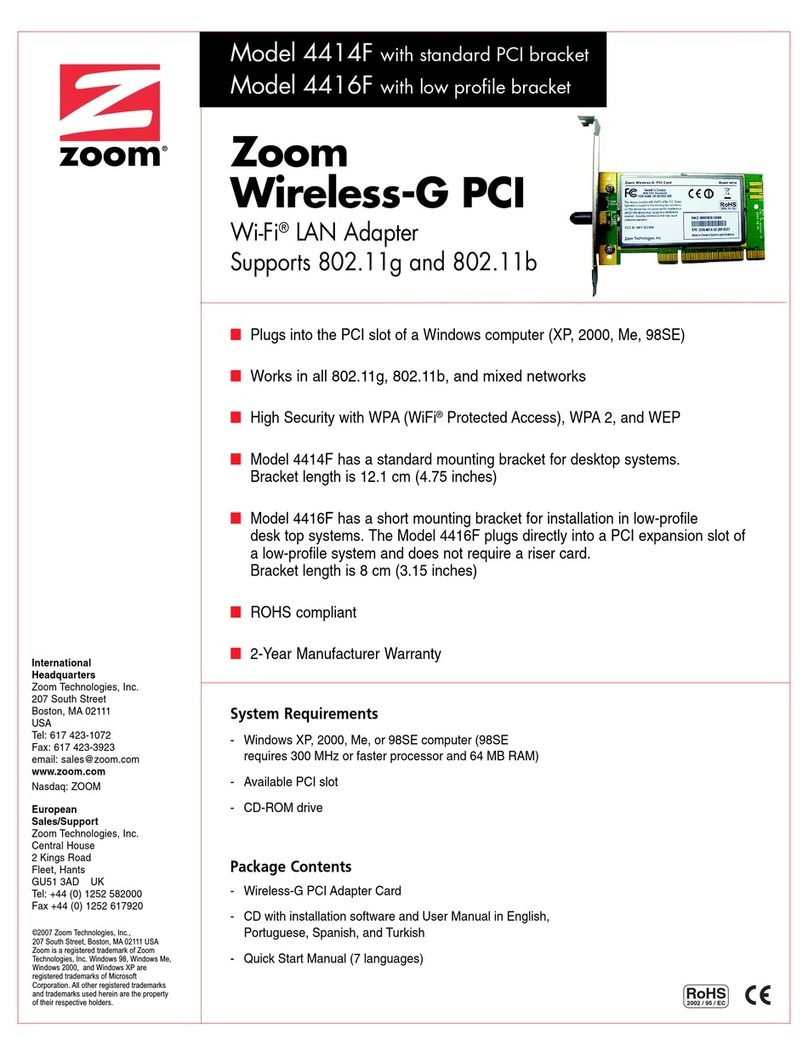 Zoom 4414F Specifications