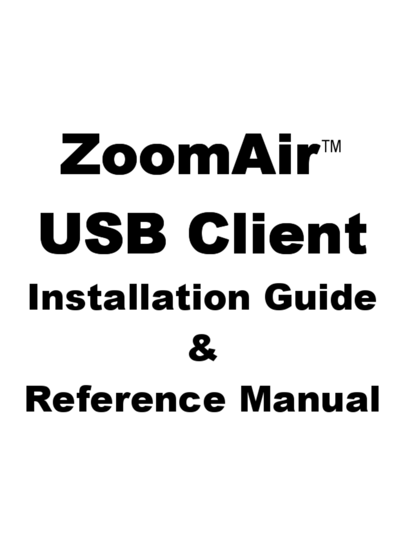 Zoom ZoomAir USB Client Installation and operating manual