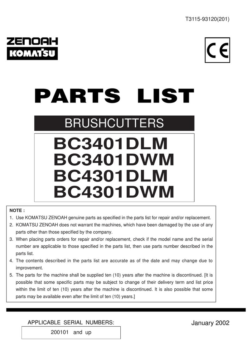Zenoah BC3401DLM parts list