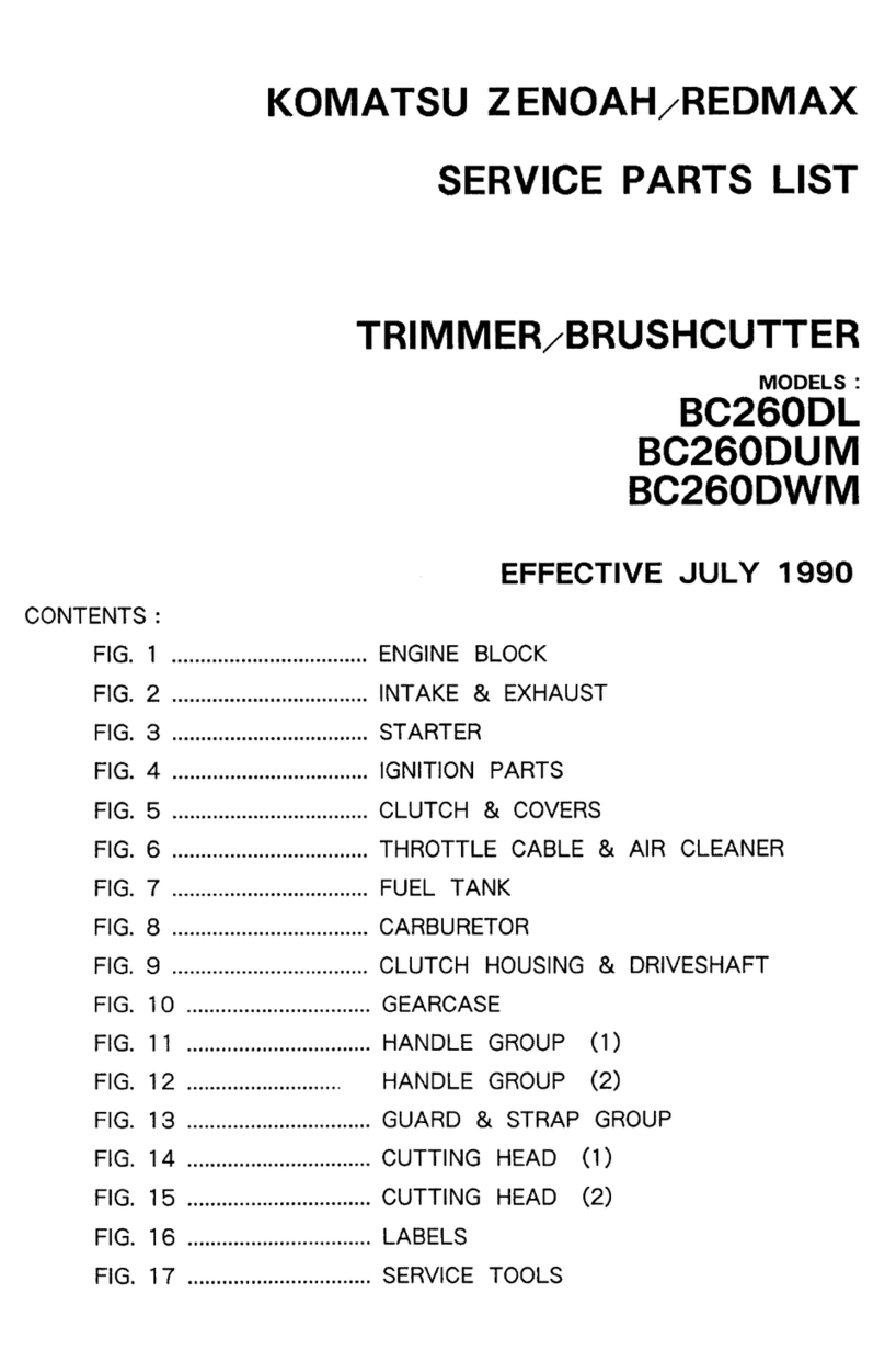 Komatsu Redmax BC260DL Service parts list