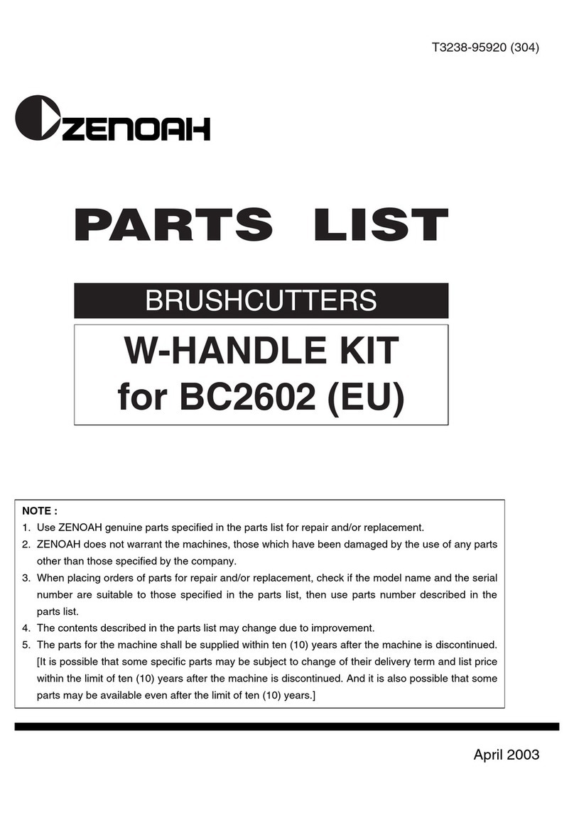 Zenoah BC2602 (EU) parts list