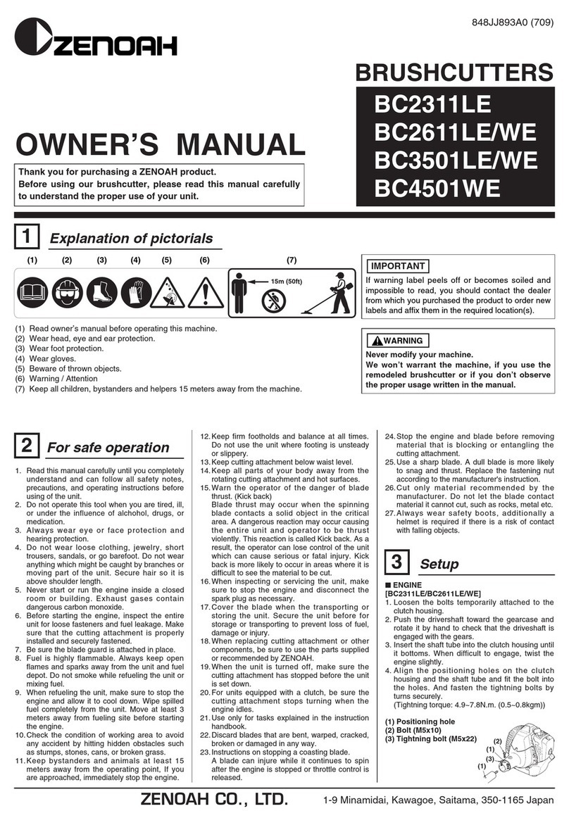 Zenoah BC2311LE owner's manual