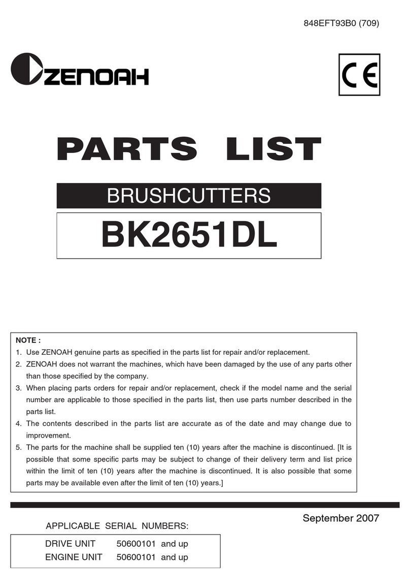 Zenoah BK2651DL parts list