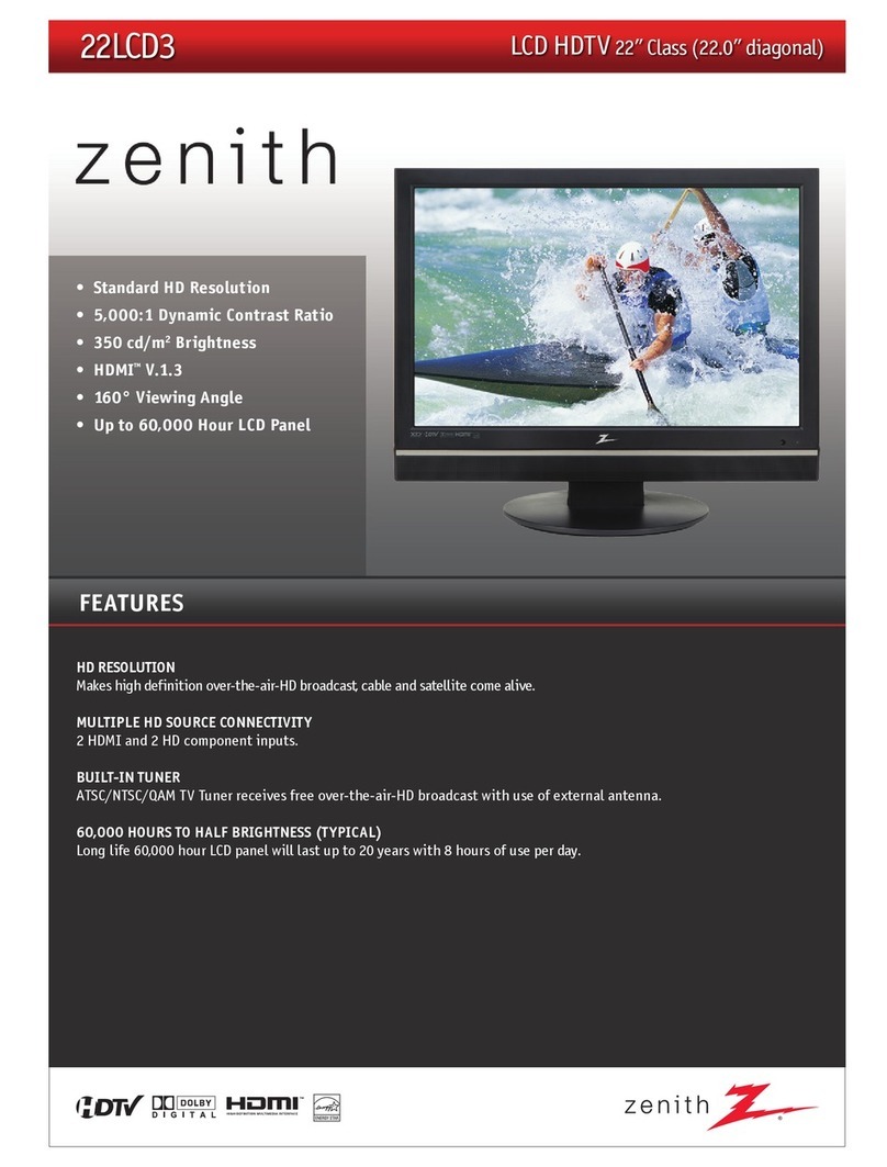 Zenith 22LCD3 User manual