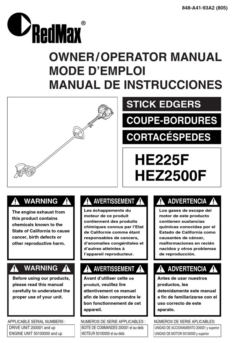RedMax HE225F owner's manual