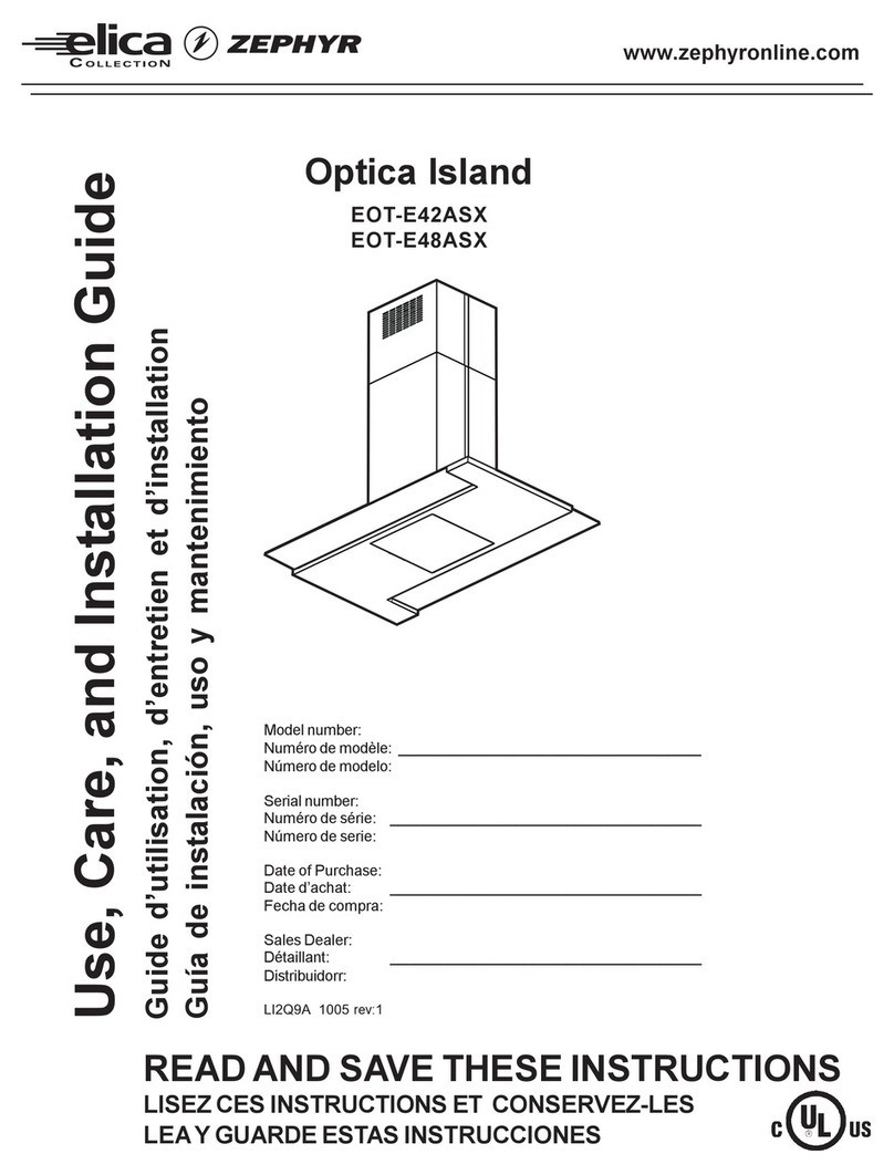 Zephyr Optica Island EOT-E42ASX Installation guide