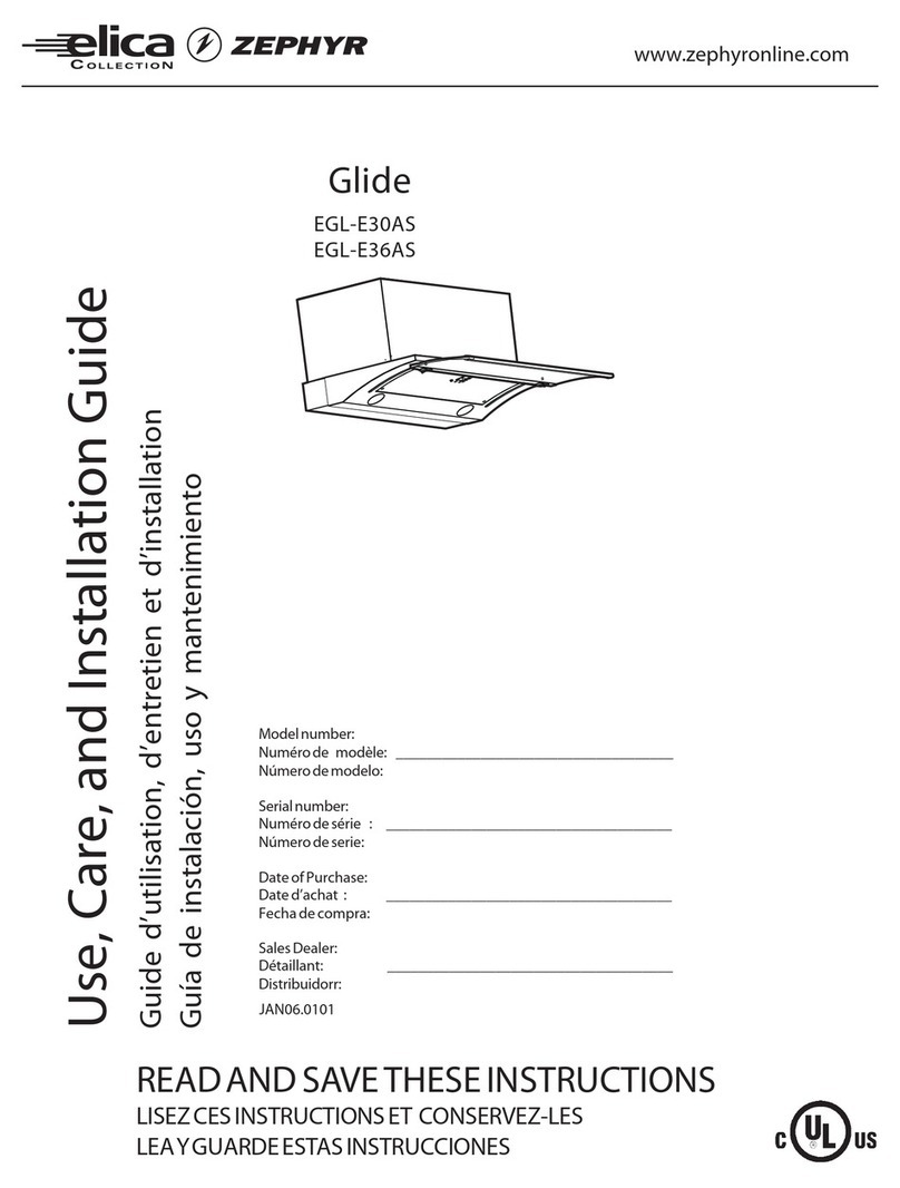Zephyr Glide EGL-E30AS Installation guide