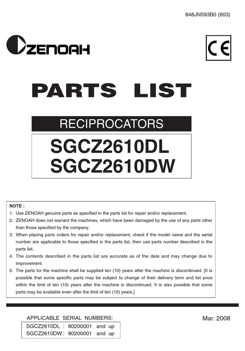 Zenoah SGCZ2610DL parts list
