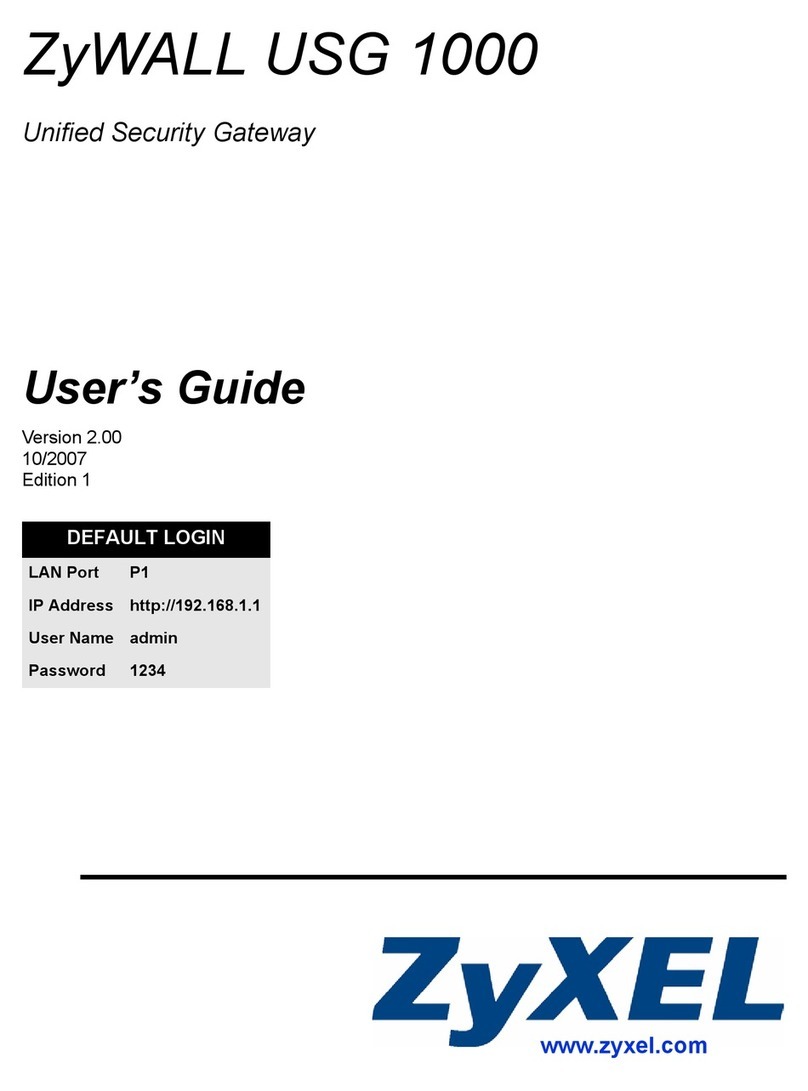 ZyXEL Communications Unified Security Gateway ZyWALL 1000 User manual