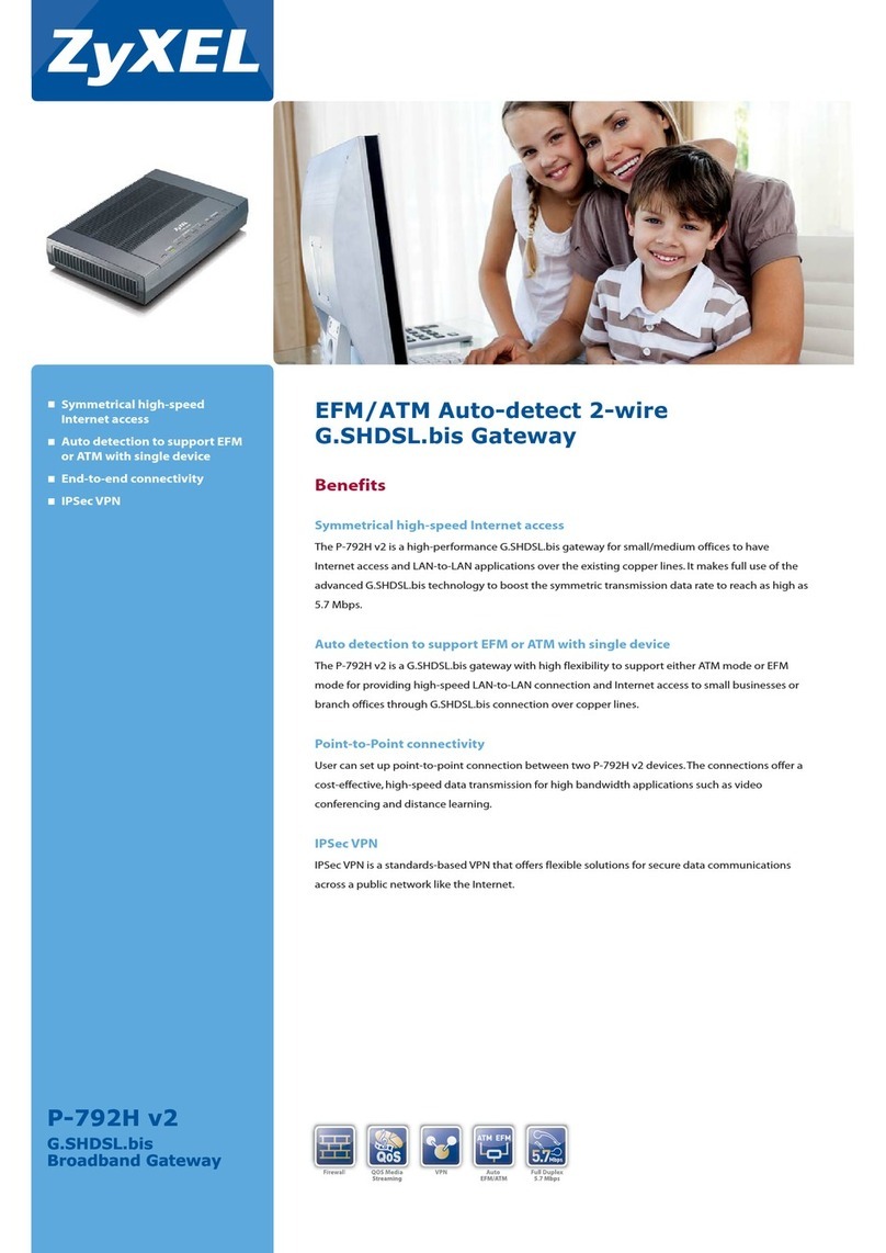 ZyXEL Communications P-792H v2 Specification sheet