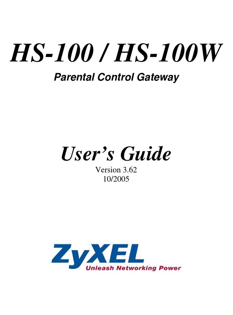 ZyXEL Communications Parental Control Gateway HS100/HS100W user guide