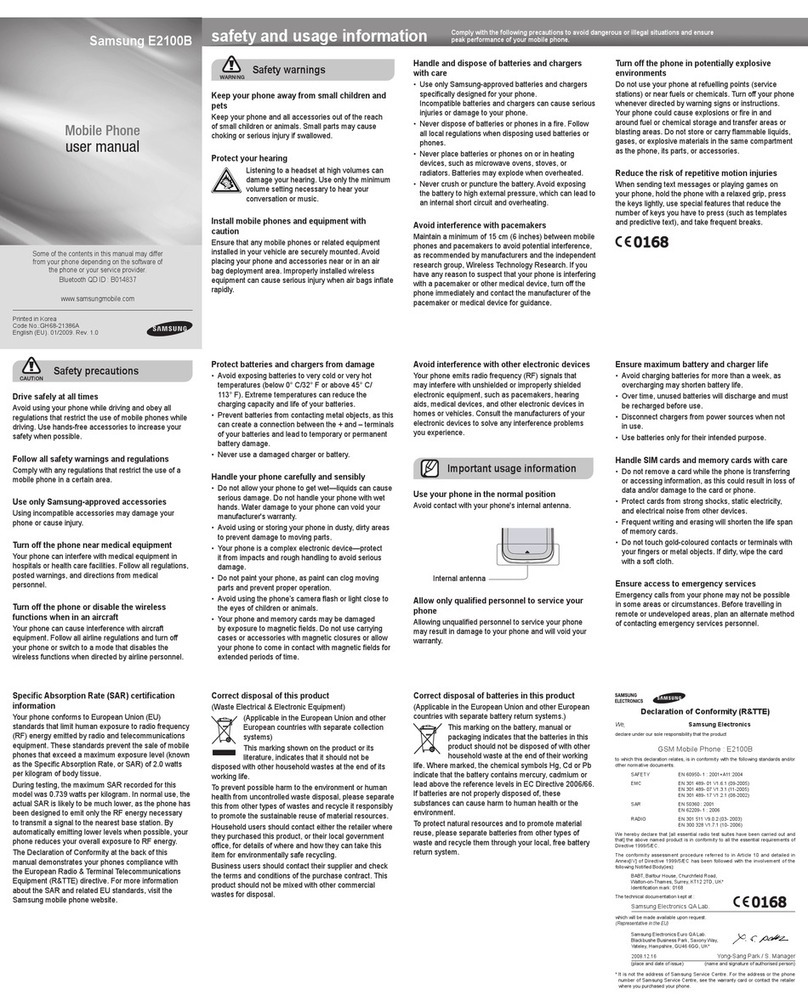 Samsung GT-E2100B User manual