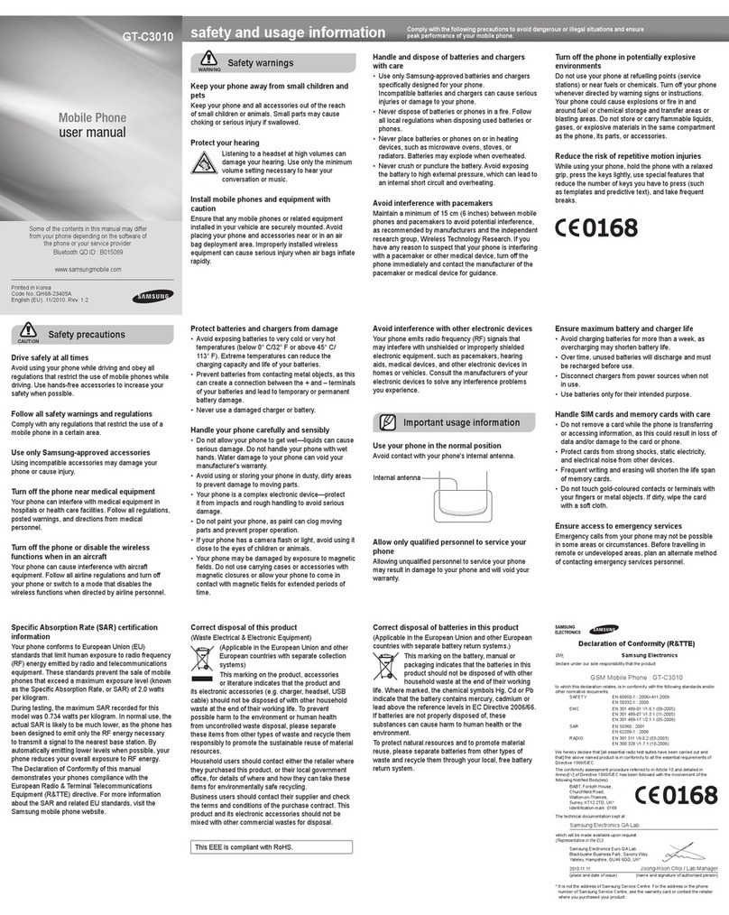 Samsung GT-C3010 User manual