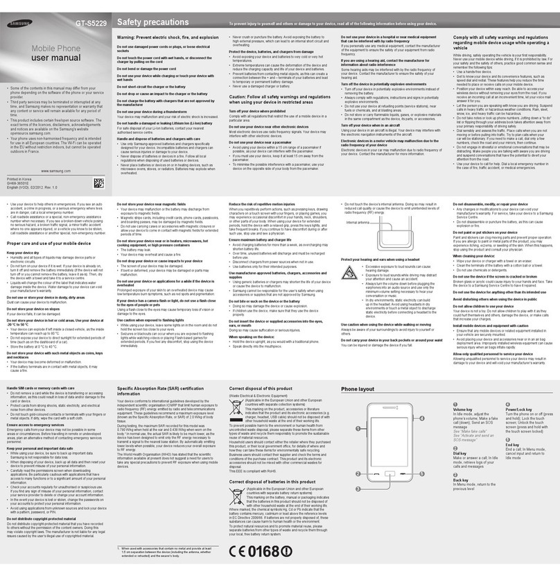 Samsung GT-S5229 User manual
