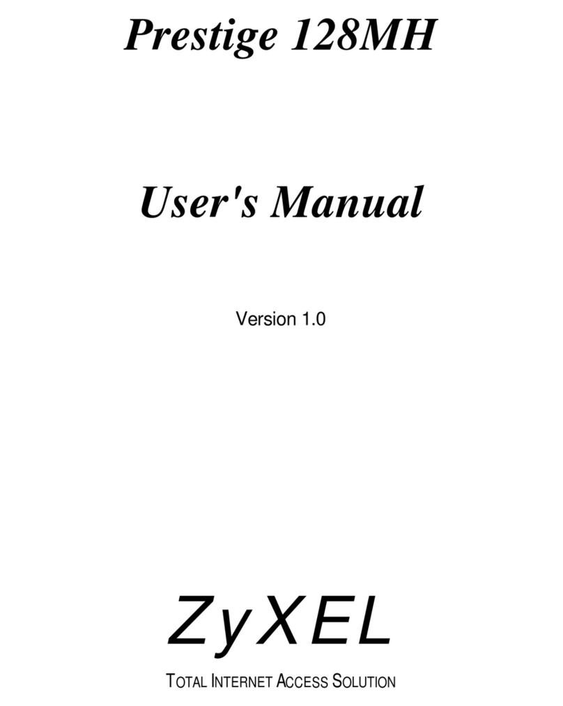 ZyXEL Communications PRESTIGE 128MH user manual