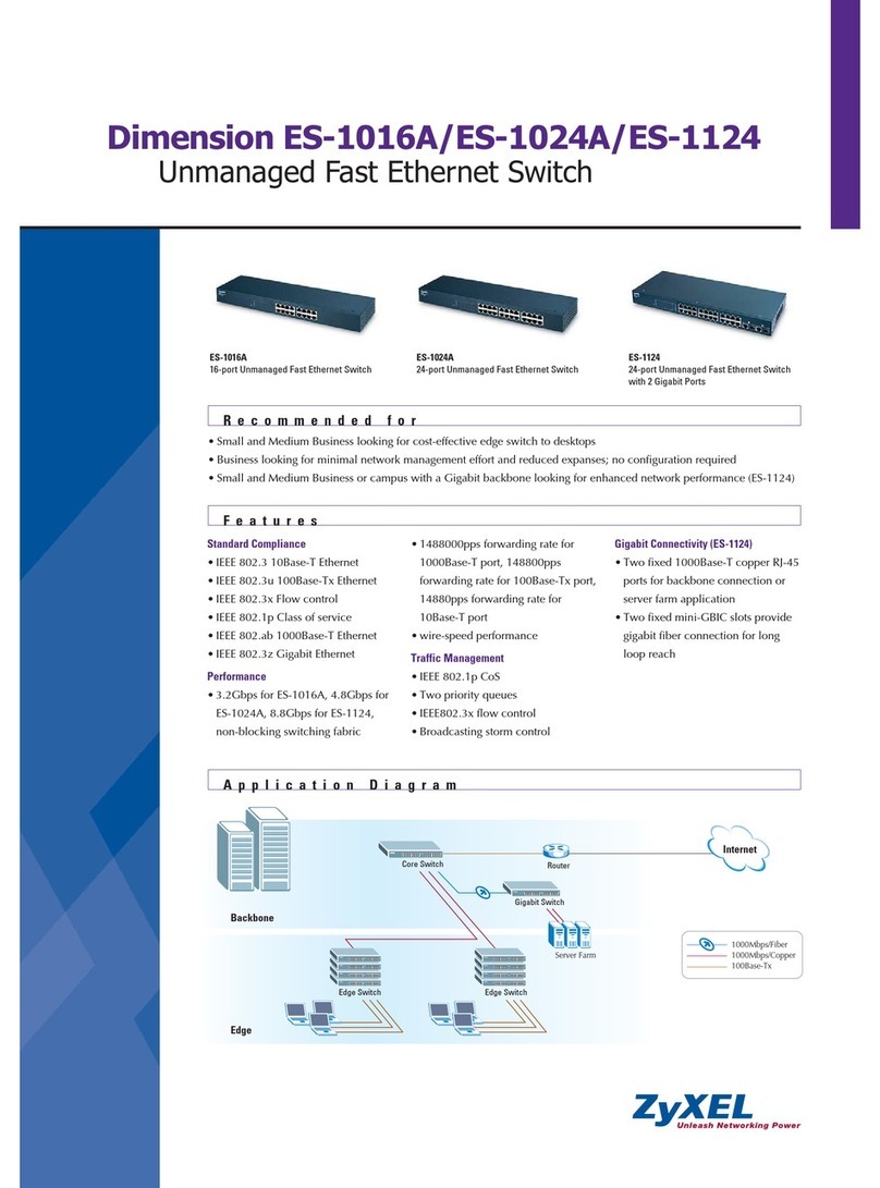 ZyXEL Communications DIMENSION ES-1016A User manual