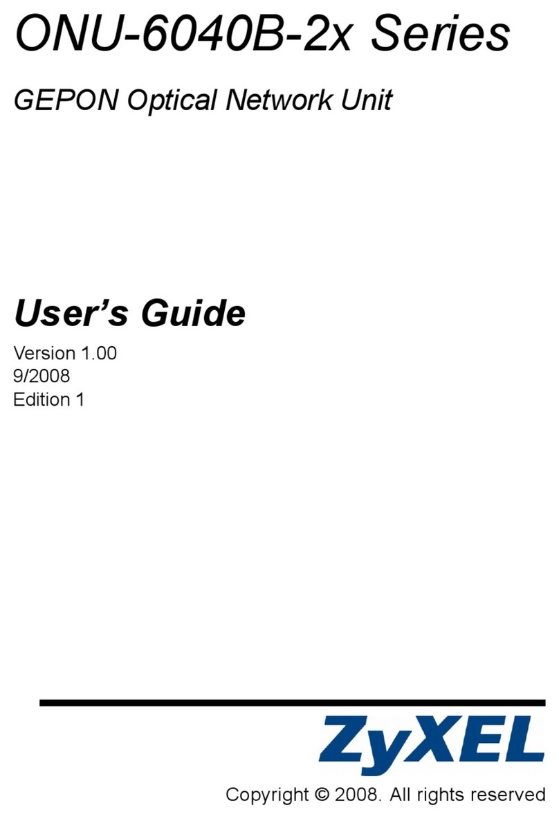 ZyXEL Communications ONU-6040B-21 user guide