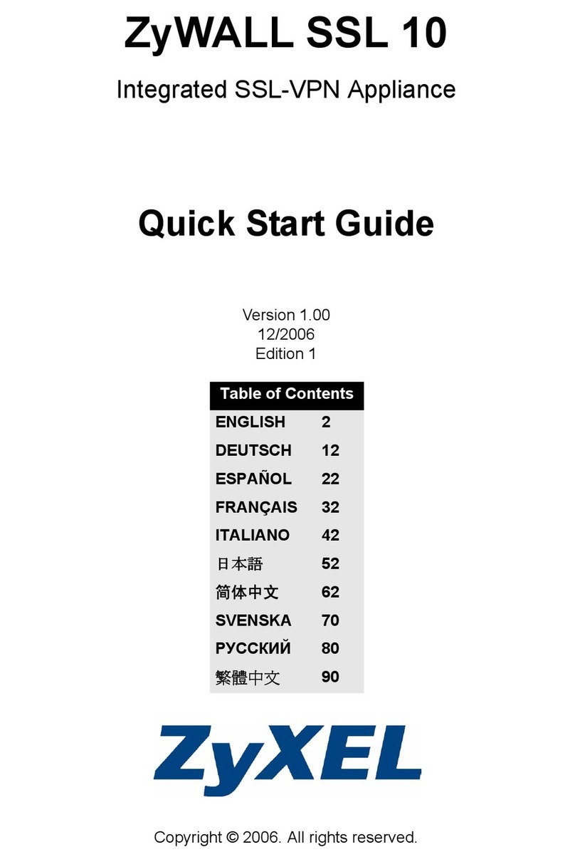ZyXEL Communications ZyWALL SSL 10 quick start guide