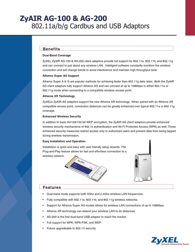 ZyXEL Communications ZYAIR AG-100 User manual