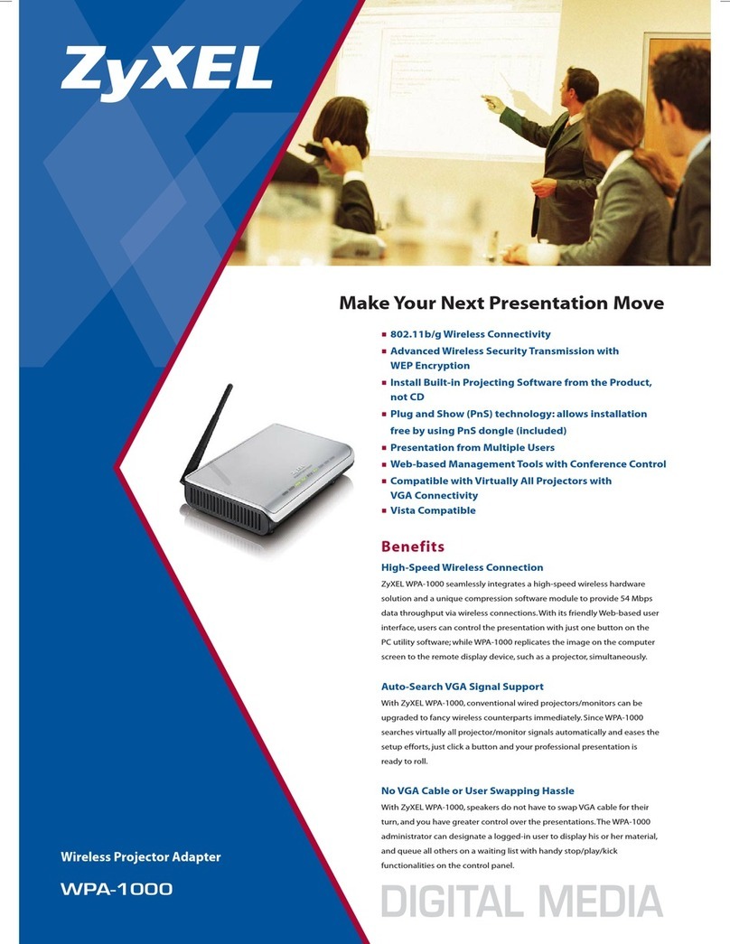 ZyXEL Communications WPA-1000 Specifications