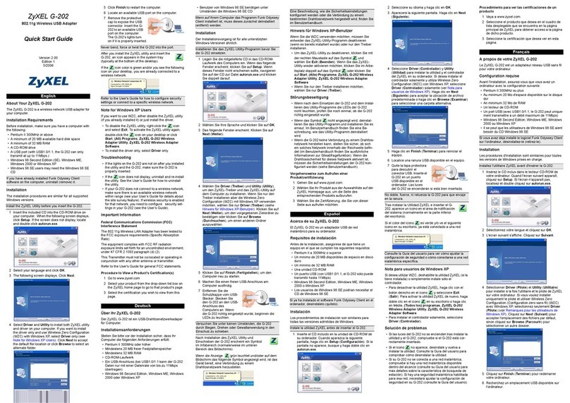 ZyXEL Communications G-202 User manual