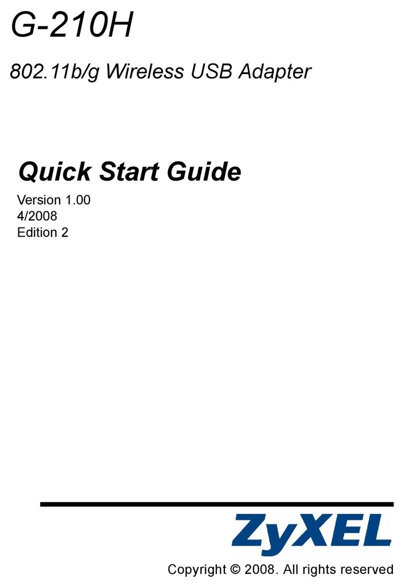 ZyXEL Communications G-210H quick start guide