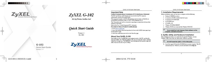 ZyXEL Communications G-102 User manual