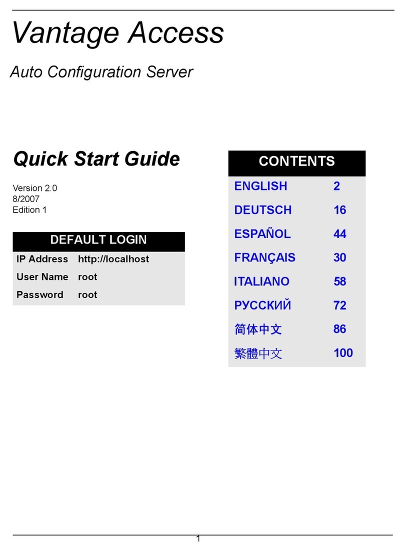 ZyXEL Communications Auto Configuration Server Vantage Access User manual