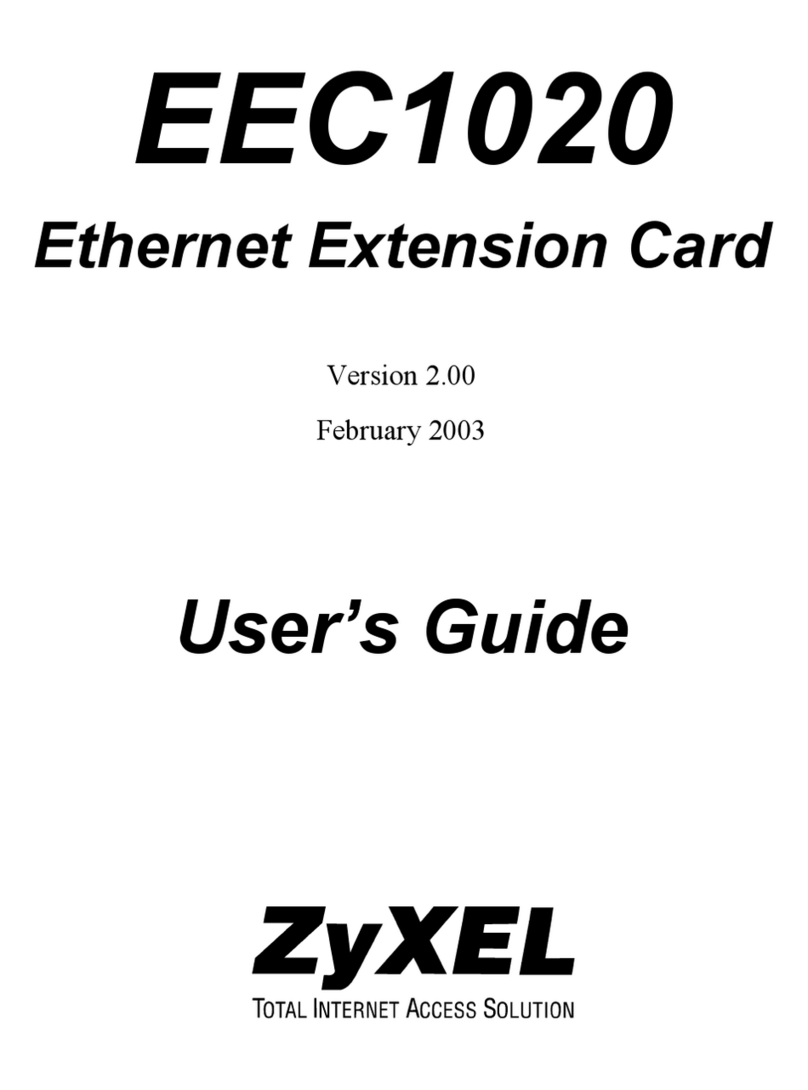 ZyXEL Communications Ethernet Extension Card EEC1020 User manual